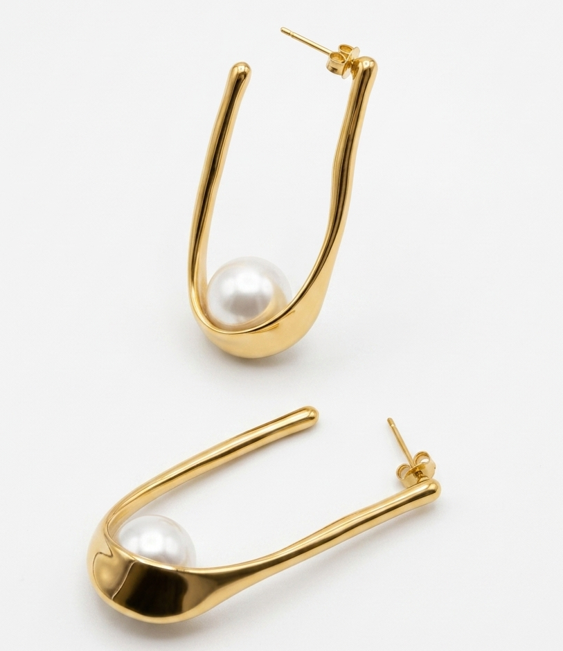 Arete columpio perla