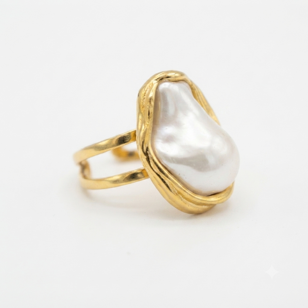 Anillo chunky perla