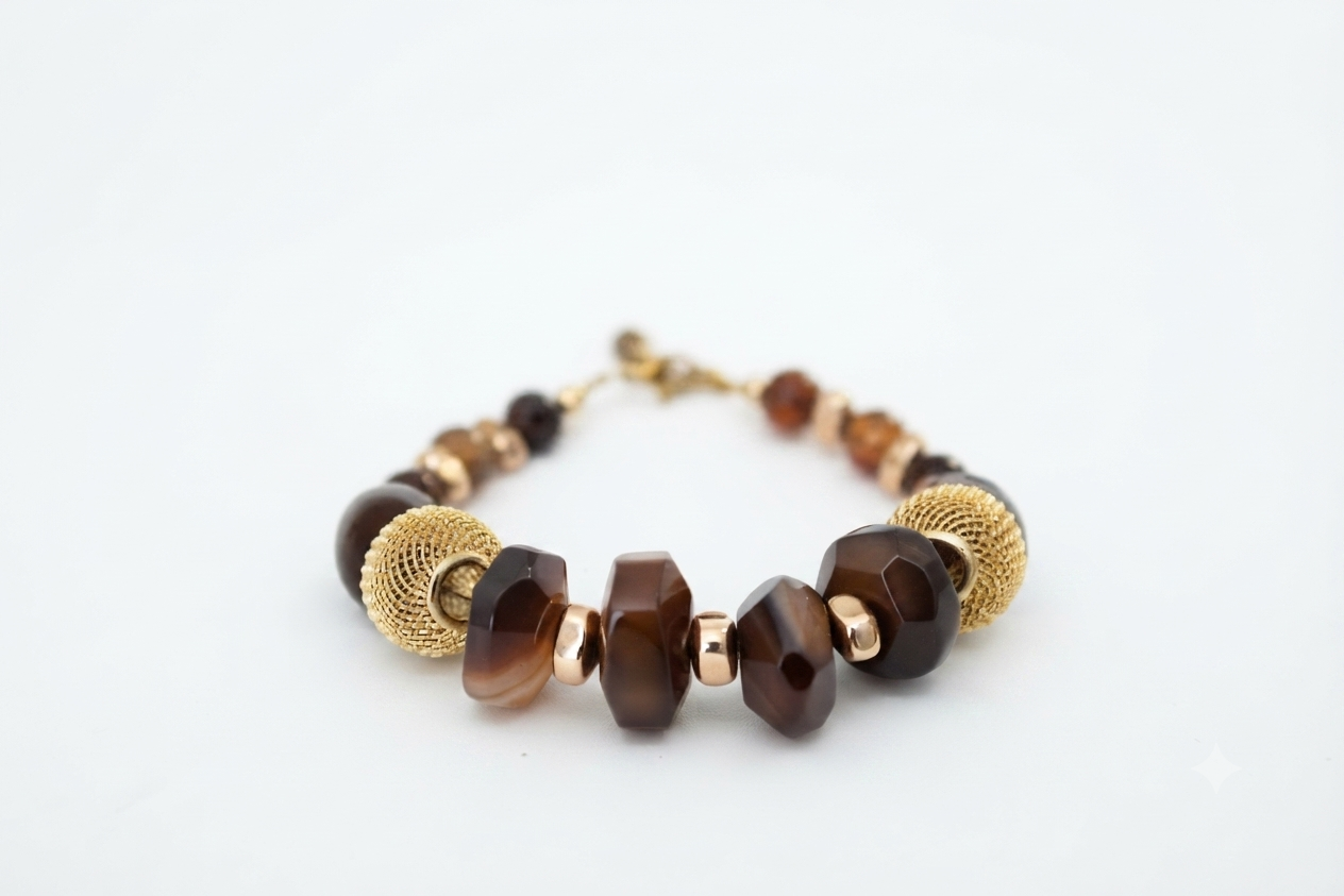 Pulsera chunky café