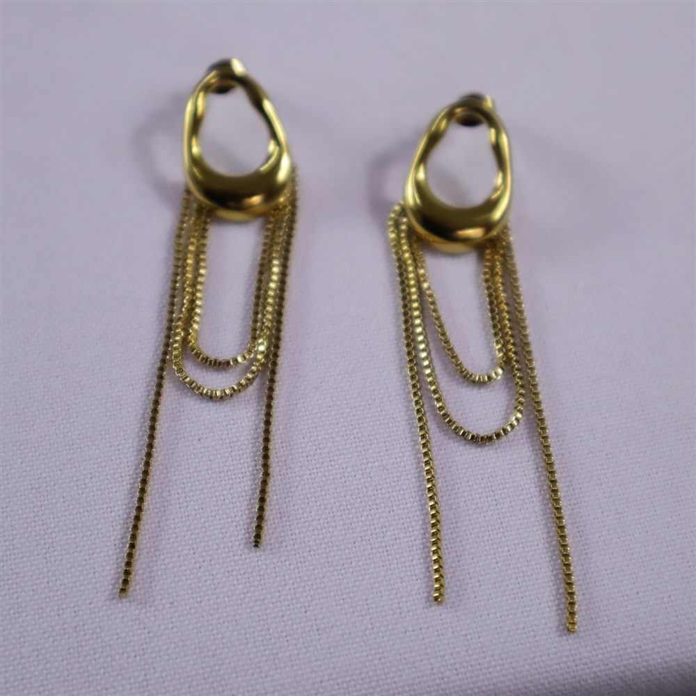 Aretes oval cadenas
