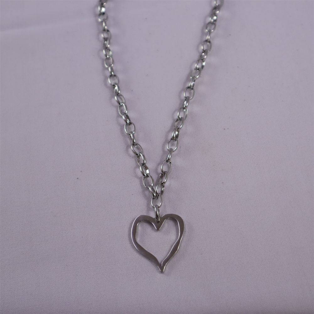 Collar corazon plata