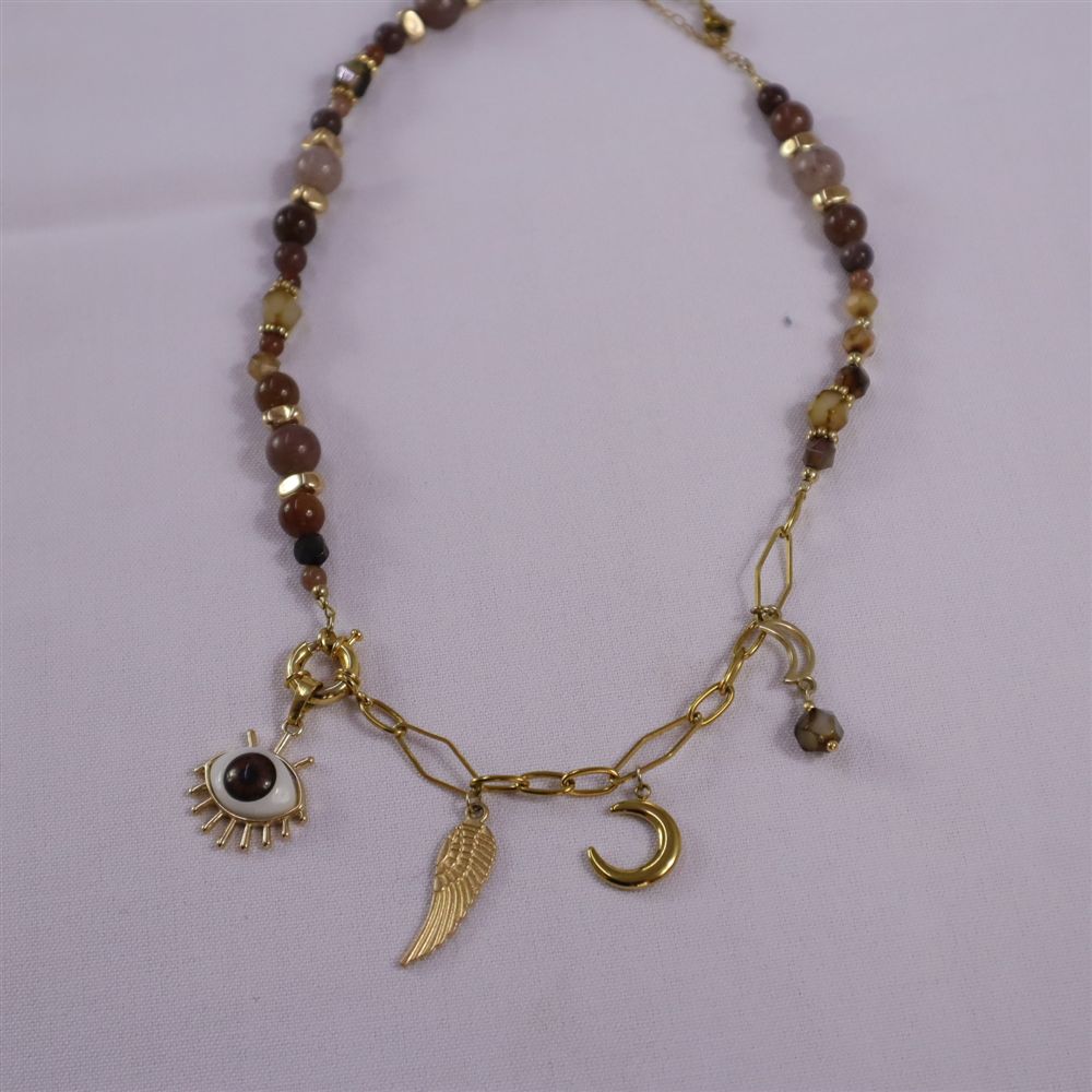 Collar ojo café
