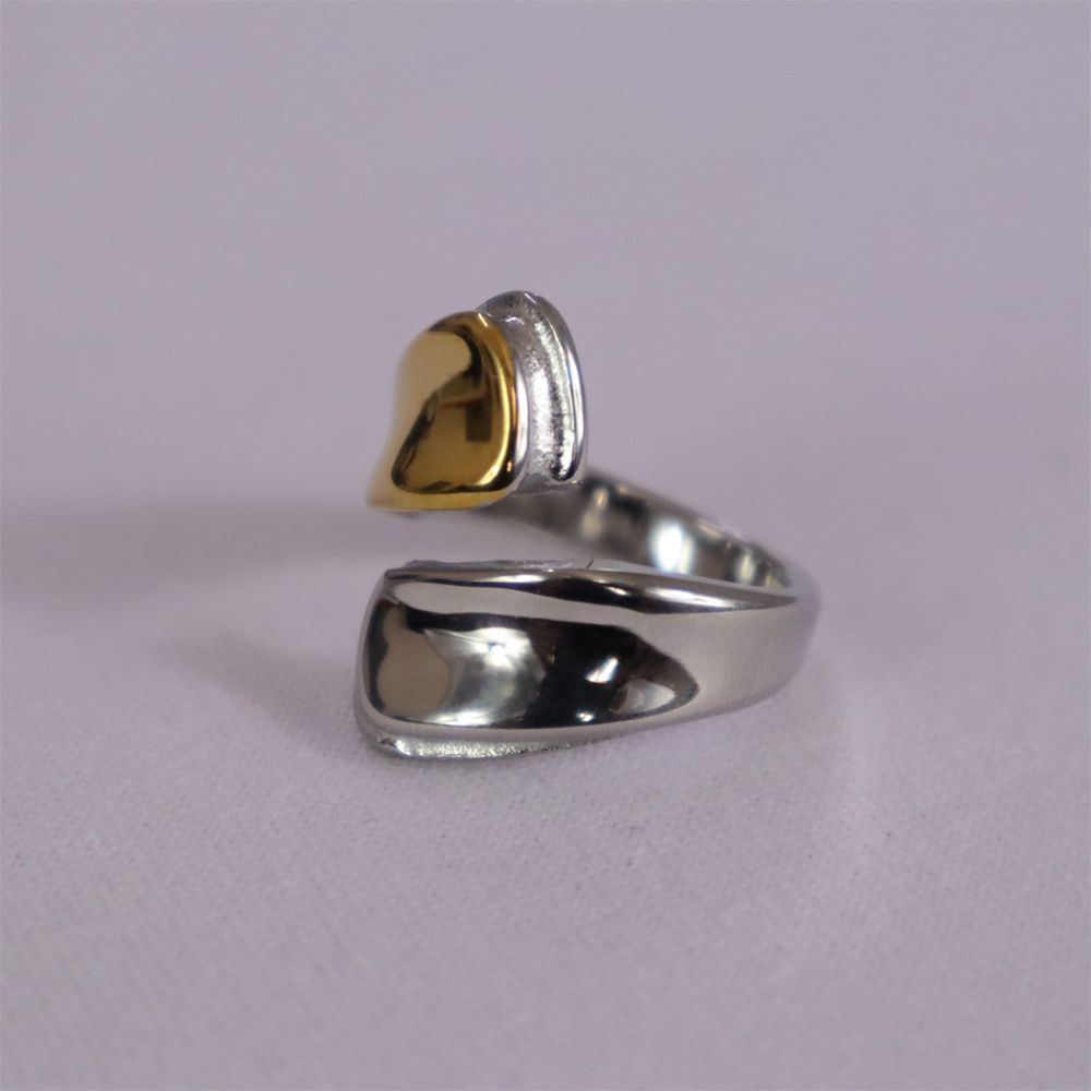 Anillo bicolor cruzado - Image 2
