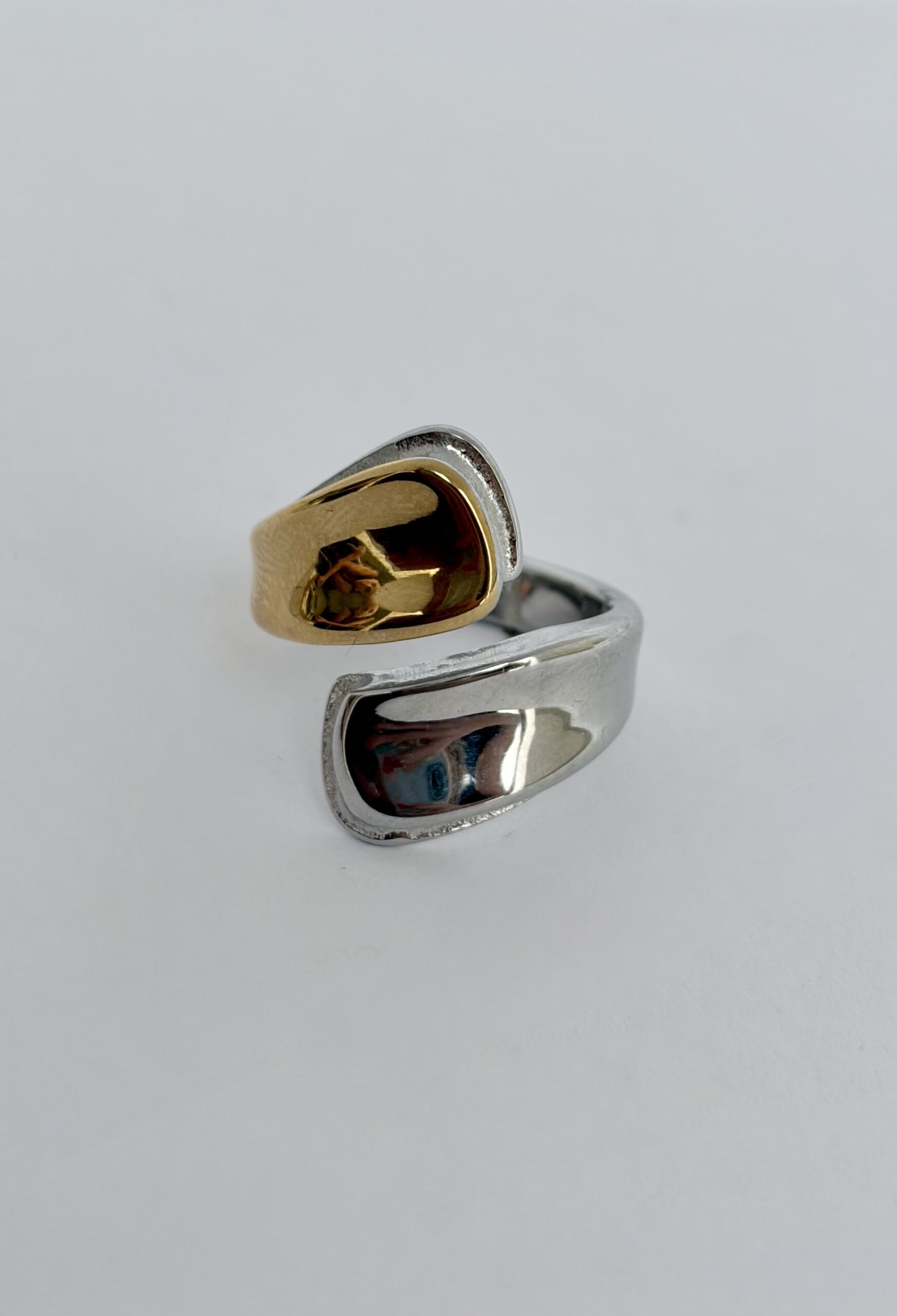 Anillo Bicolor Cruzado